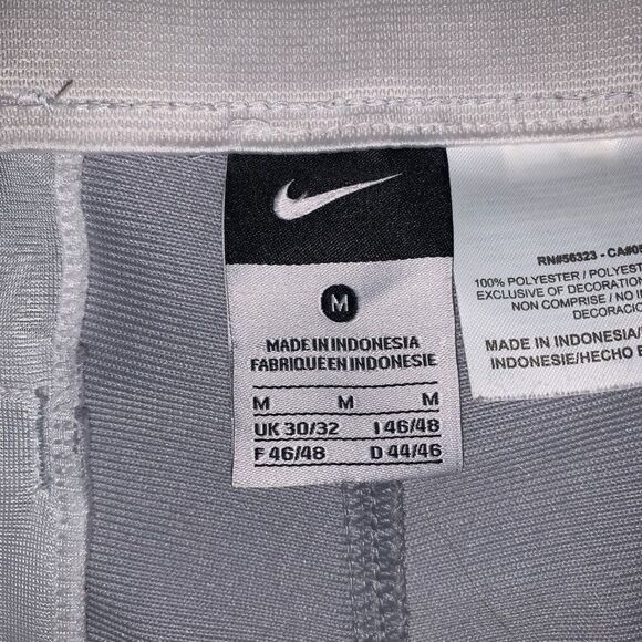 Nike Mens Size Medium Athletic Baseball Pants Gray‎ Elastic Leg Pockets Snap Zip - Picture 4 of 7